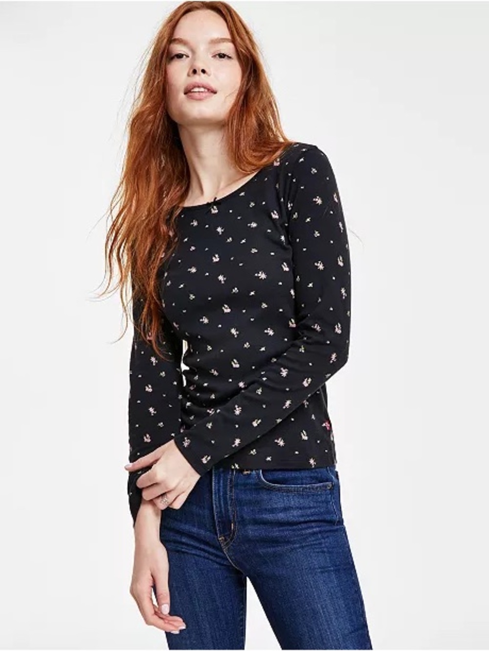 Levi’s Women's Arden Cotton Scoop-Neck Long-Sleeve Top XXL